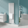 White Designer Towel Holder for Steel & Electric Radiators - 520mm