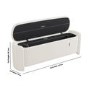Cream Boucle Ottoman Storage Blanket Box - Taryn