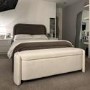 Cream Boucle Ottoman Storage Blanket Box - Taryn