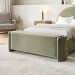 Sage Velvet Ottoman Storage Blanket Box - Taryn