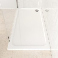 1700x700mm Rectangular 45mm White Stone Resin Shower Tray – Pearl