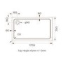 1700x700mm Rectangular 45mm White Stone Resin Shower Tray – Pearl