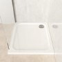 900x900mm Square 45mm White Stone Resin Shower Tray – Pearl