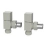 Beige Square Manual Angled Radiator Valves