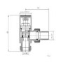Gunmetal Grey Square Manual Angled Radiator Valves