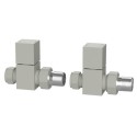 VALVESSB Beige Square Manual Straight Radiator Valves