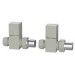 Beige Square Manual Straight Radiator Valves