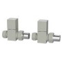 Beige Square Manual Straight Radiator Valves