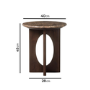 Round Brown Marble and Walnut Effect Side Table - Ivan
