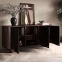 Large Walnut Effect Sideboard with Ball Feet - Ivan