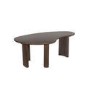 Kidney Shaped Walnut Effect Nest of 2 Coffee Tables - Ivan