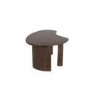 Kidney Shaped Walnut Effect Nest of 2 Coffee Tables - Ivan