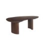 Curved Walnut Effect Coffee Table with 2 Legs - Ivan