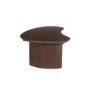 Curved Walnut Effect Coffee Table with 2 Legs - Ivan