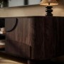 Large Walnut Effect TV Stand with Storage - TV's up to 70" - Ivan