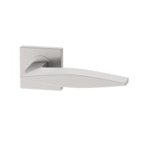 Internal Pearl Nickel Bathroom Lever Door Handle with Lock, Latch and Hinges Pack - 75mm Latch - Vardar - XL Joinery