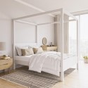 VCT002 Double Four Poster Bed Frame in White - Victoria