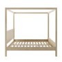 Super King Four Poster Bed Frame in Oak - Victoria