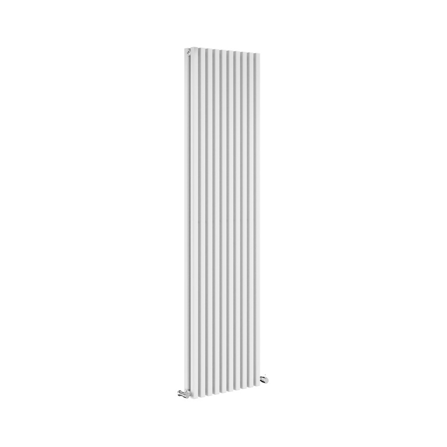 Ravello White Vertical Square Designer Radiator 1800x450mm Double Panel 5357 BTU