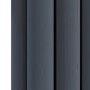Sorrento Anthracite Vertical Oval Designer Radiator 1800x354mm Double Panel 3737 BTU