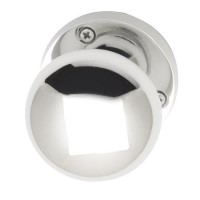 Internal Silver Polished Chrome Bathroom Knob Door Handle with Lock, Latch and Hinges Pack - 65mm Latch - Vedea - XL Joinery