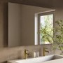 Rectangular Backlit Heated Bathroom Mirror with Lights & Bluetooth Speaker 1200 x 800mm - Vela