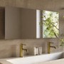 Rectangular Backlit Heated Bathroom Mirror with Lights – 900 x 420mm - Vela