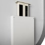 Oval Black Backlit Bathroom Mirror with Battery Operated Lights 500 x 800mm - Venus