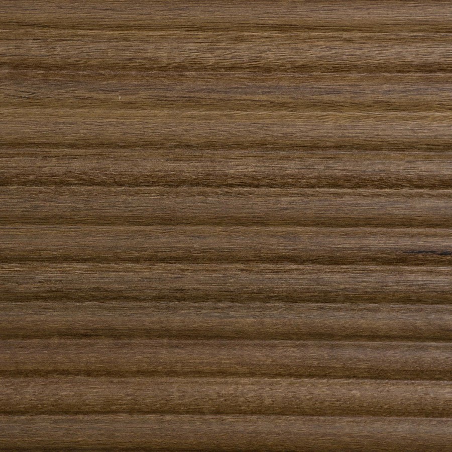 Dark Wood Ribbed 3 Drawer Chest of Drawers - Valencia