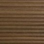 Wide Dark Wood Ribbed 6 Drawer Chest of Drawers with Bronze Legs - Valencia