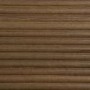 Wide Dark Wood and Bronze Ribbed 2 Drawer Bedside Table - Valencia