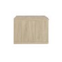 Oak Ribbed Floating Bedside Table with Drawer - Valencia