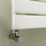 Riace White Vertical Flat Towel Rail Radiator 800x450mm Single Panel 1120 BTU