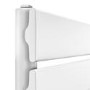 Riace White Vertical Flat Towel Rail Radiator 800x450mm Single Panel 1120 BTU