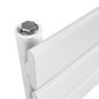 Riace White Vertical Flat Towel Rail Radiator 800x600mm Single Panel 1406 BTU