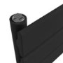 Riace Midnight Black Vertical Flat Towel Rail Radiator 1000x600mm Single Panel 1712 BTU
