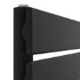 Riace Midnight Black Vertical Flat Towel Rail Radiator 1000x600mm Single Panel 1712 BTU