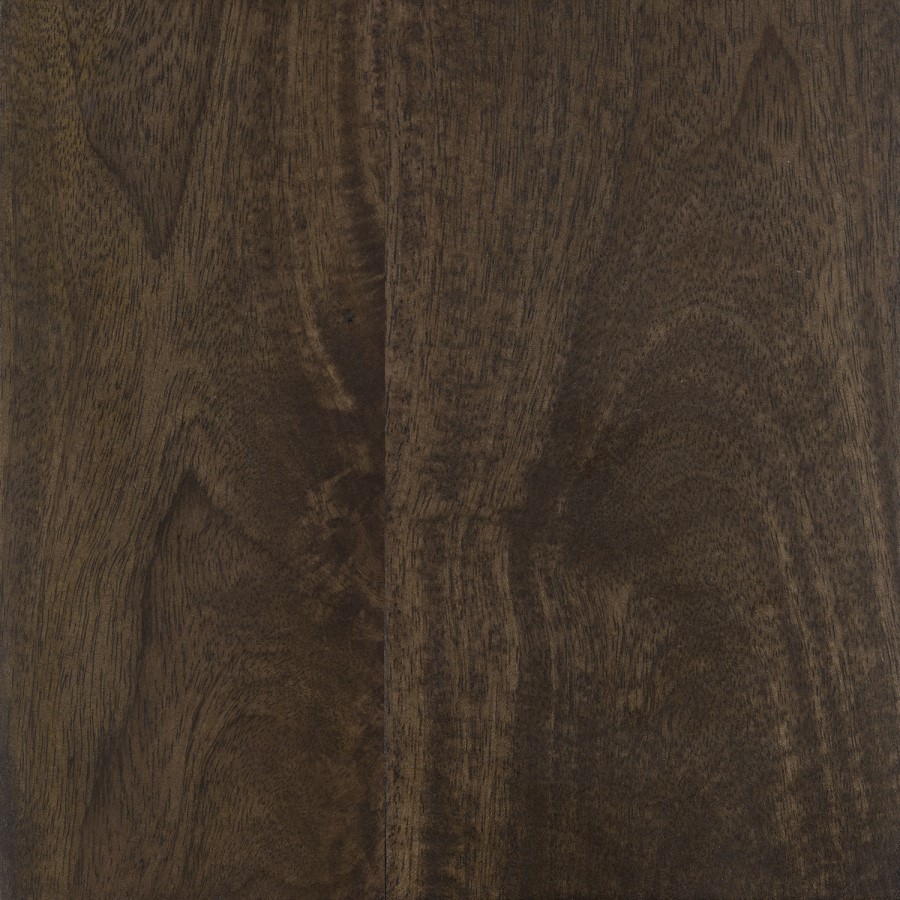 Dark Mango Wood 2 Drawer Bedside Table - Vixen