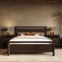 Dark Wood King Size Wooden Bed Frame - Vixen