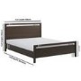 Dark Wood King Size Wooden Bed Frame - Vixen