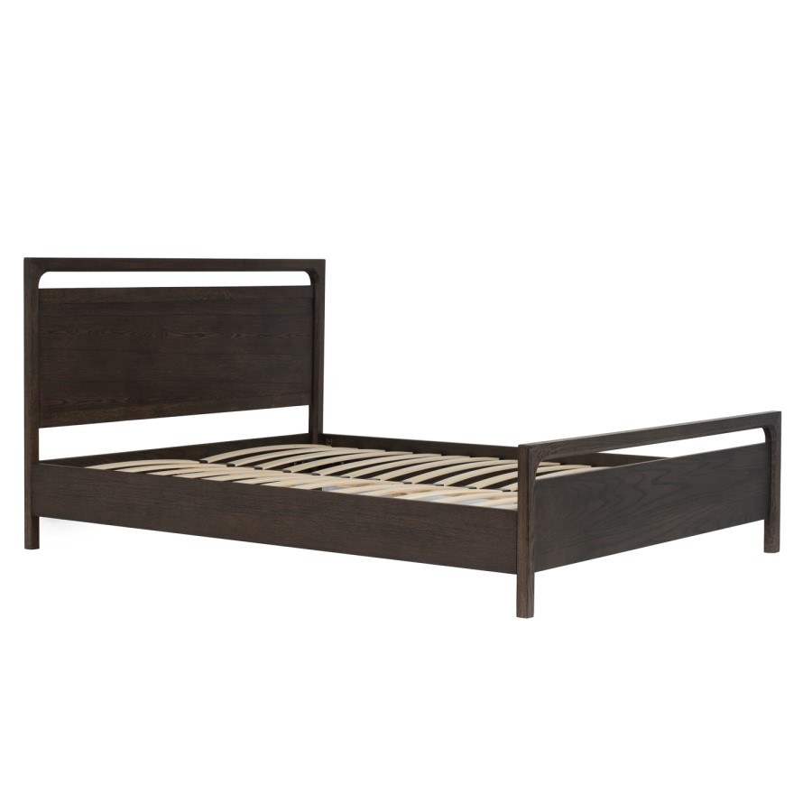 Dark Wood King Size Wooden Bed Frame - Vixen