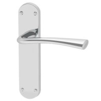 Internal Silver Polished Chrome Lever Fire Door Handle with Latch and Hinges Pack - 75mm Latch - Weser - XL Joinery