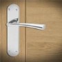 Internal Silver Polished Chrome Lever Fire Door Handle with Latch and Hinges Pack - 75mm Latch - Weser - XL Joinery
