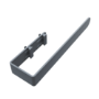 Anthracite Designer Wall-Mounted Towel Holder for Steel & Electric Radiators - 320mm