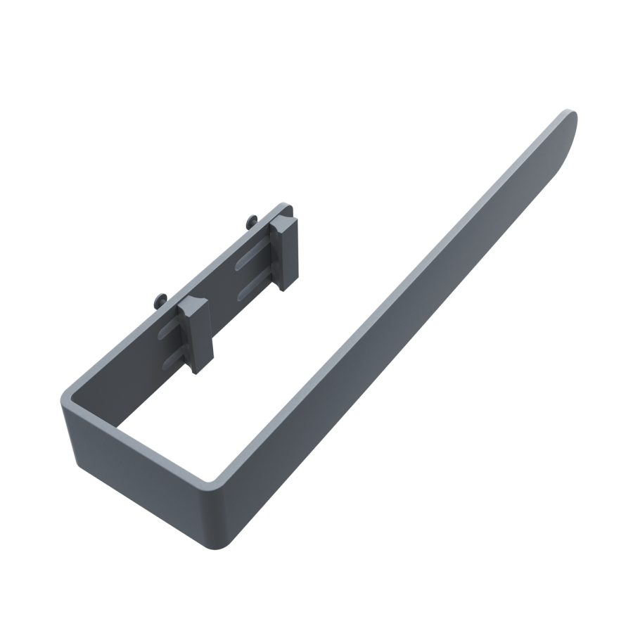 Anthracite Designer Wall-Mounted Towel Holder for Steel & Electric Radiators - 320mm