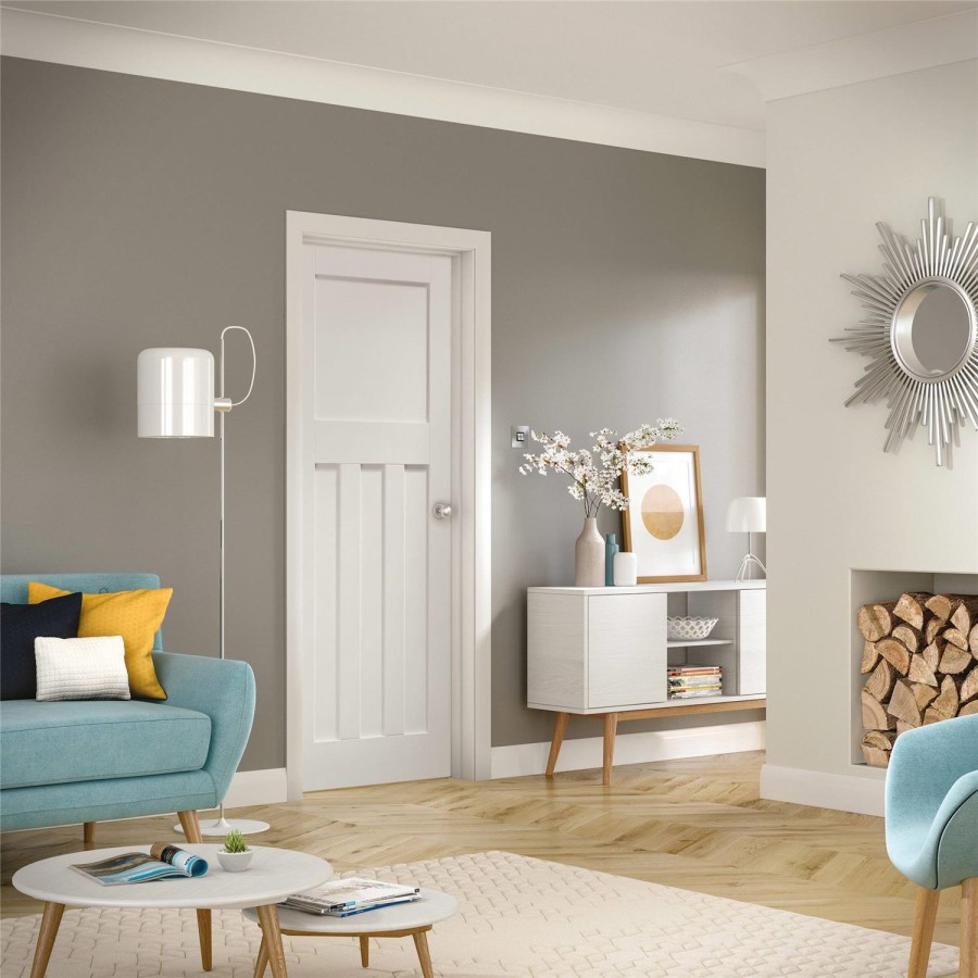Internal White Primed FD30 Fire Door - 1981 x 762 x 44mm - DX - XL Joinery