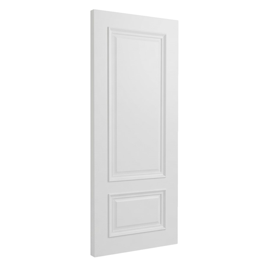 Internal White Primed 2-Panel FD30 Fire Door with Raised Mouldings - 1981 x 762 x 44mm - Nelson - XL Joinery