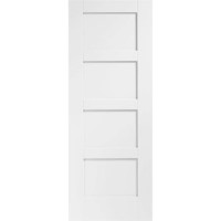 Internal White Primed 4-Panel Shaker FD30 Fire Door - 2040 x 926 x 44mm - XL Joinery