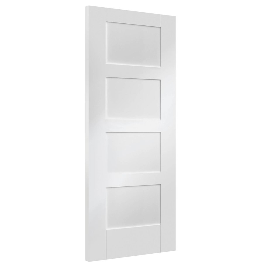 Internal White Primed 4-Panel Shaker Door - 2040 x 926 x 40mm - XL Joinery