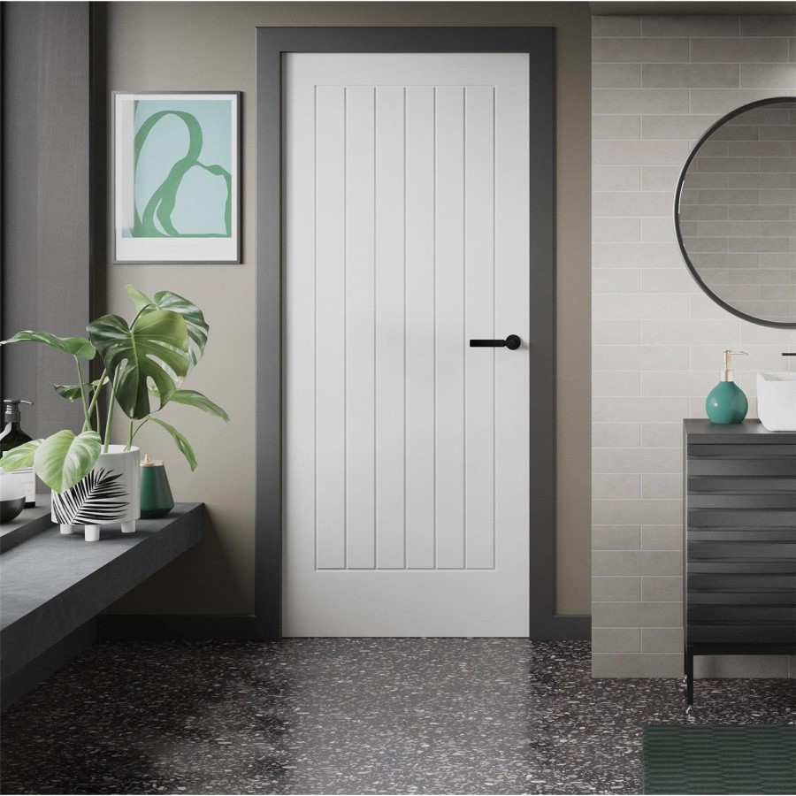 Internal White Primed Cottage Door - 1981 x 610 x 35mm - Suffolk - XL Joinery